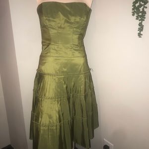 NWT Nicole Miller Corset Dress with Pleated Skirt